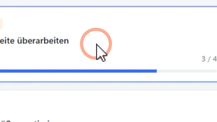 Nahaufnahme des neu gezeichneten Cursors, vergrößert, mit einem Ring um die Klickposition